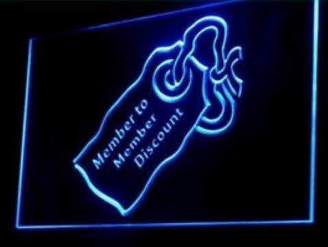 Member Discounts LED Neon Sign